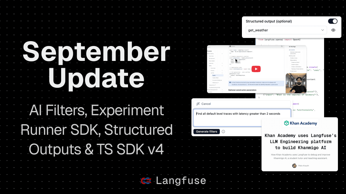 Langfuse September Update